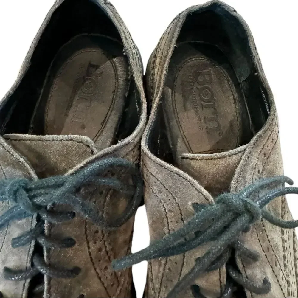 BORN Men's Suede Leather Oxford Dress Shoes 8.5